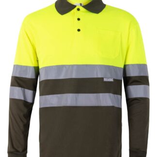 Polo bicolor manga larga
