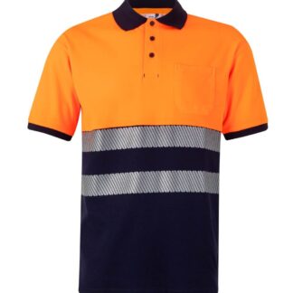 Polo algodón bicolor manga larga